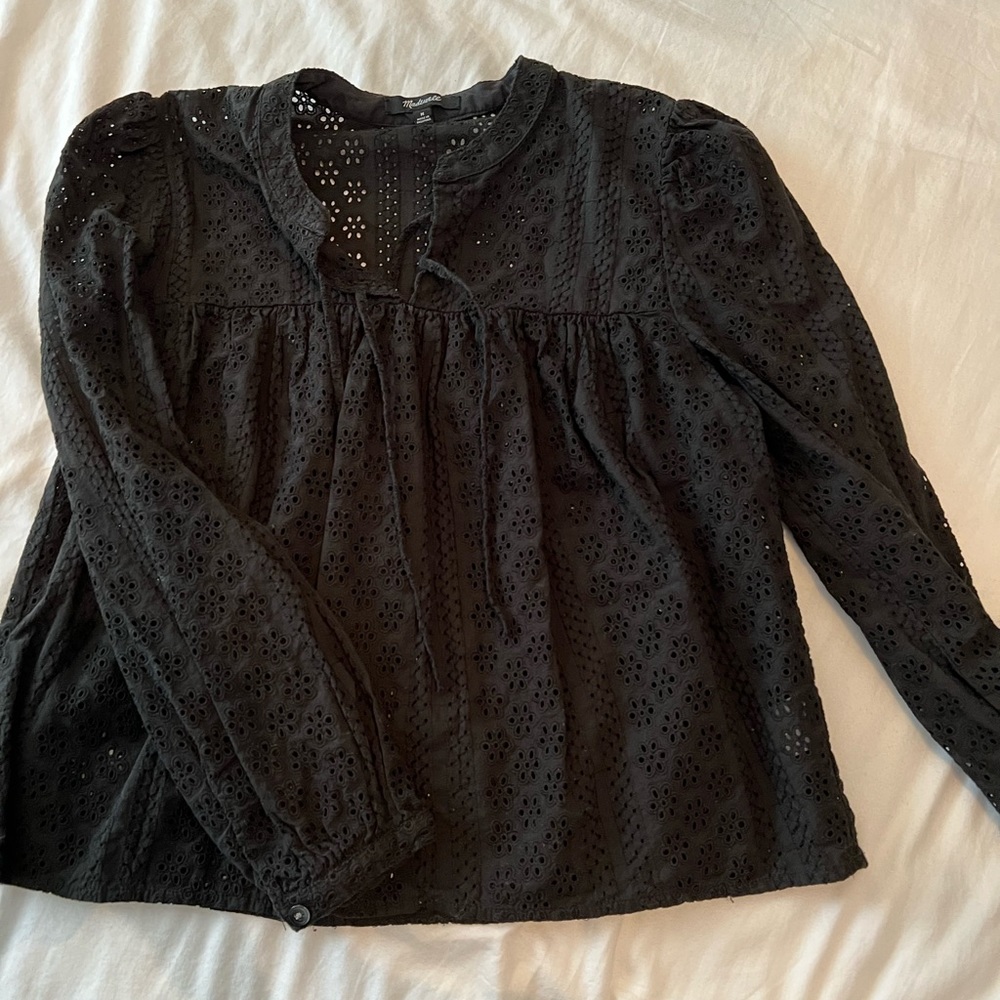 Madewell Double Tie Eyelet Top